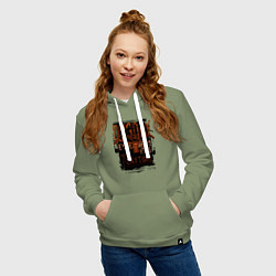 Толстовка-худи хлопковая женская Пеклопёс DogDay, цвет: авокадо — фото 2