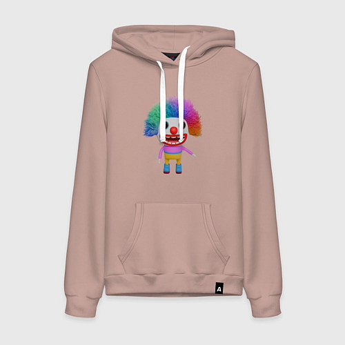 Женская толстовка-худи Cartoon clown colorful / Пыльно-розовый – фото 1