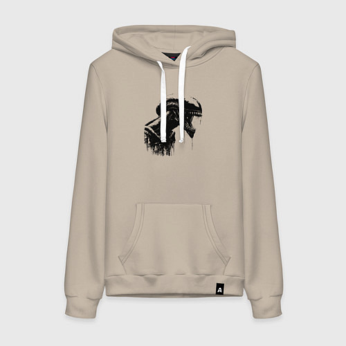 Женская толстовка-худи Мощный ксеноморф / Миндальный – фото 1