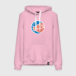 Толстовка-худи хлопковая женская Oklahoma Thunder, цвет: светло-розовый