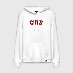 Толстовка-худи хлопковая женская Cavs NBA, цвет: белый