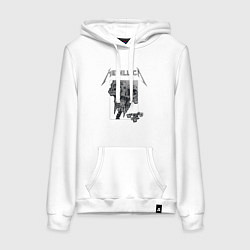 Толстовка-худи хлопковая женская Metallica The Unforgiven, цвет: белый