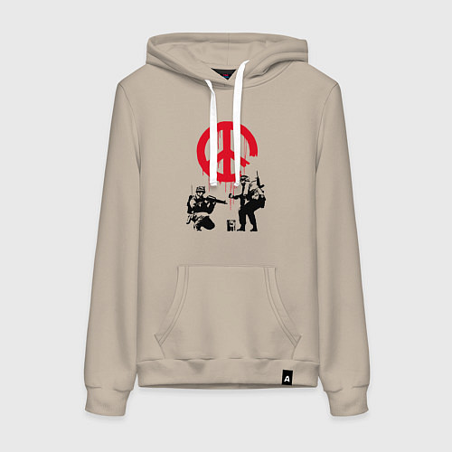 Женская толстовка-худи Армия мира / Миндальный – фото 1