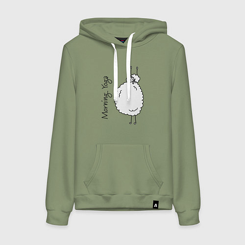 Женская толстовка-худи Yoga sheep / Авокадо – фото 1