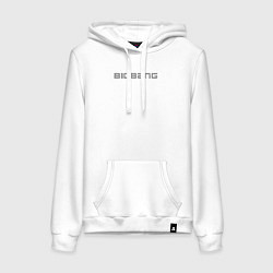 Толстовка-худи хлопковая женская Bigbang, цвет: белый
