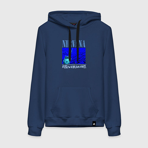 Женская толстовка-худи Nirvana nevermind rock / Тёмно-синий – фото 1