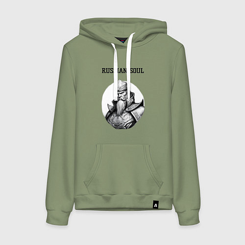 Женская толстовка-худи Русская душа / Авокадо – фото 1