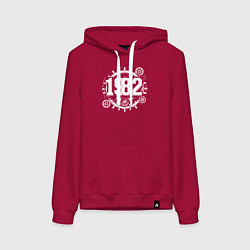 Толстовка-худи хлопковая женская Механический стиль 1982, цвет: маджента