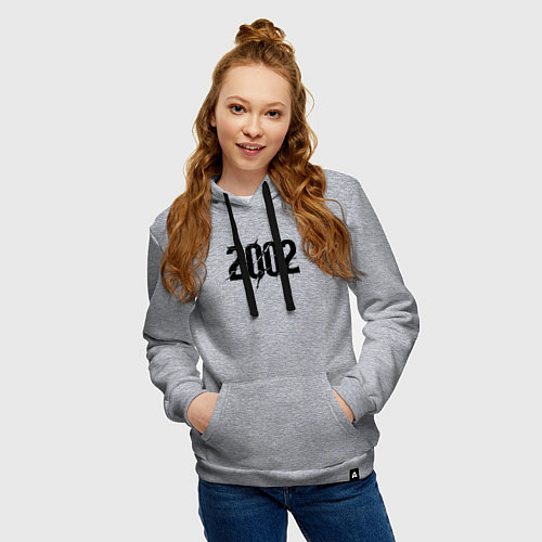 Женская толстовка-худи Разрушенный 2002 / Меланж – фото 3