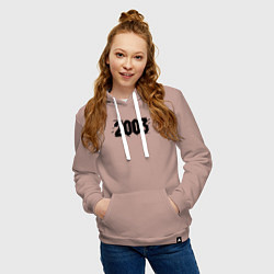 Толстовка-худи хлопковая женская Динамичный 2003, цвет: пыльно-розовый — фото 2