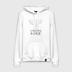 Толстовка-худи хлопковая женская The last of us - fireflies, цвет: белый