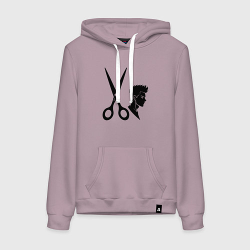 Женская толстовка-худи Стрижка и ножницы / Сиреневый – фото 1