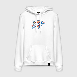 Толстовка-худи хлопковая женская SGA Oklahoma, цвет: белый