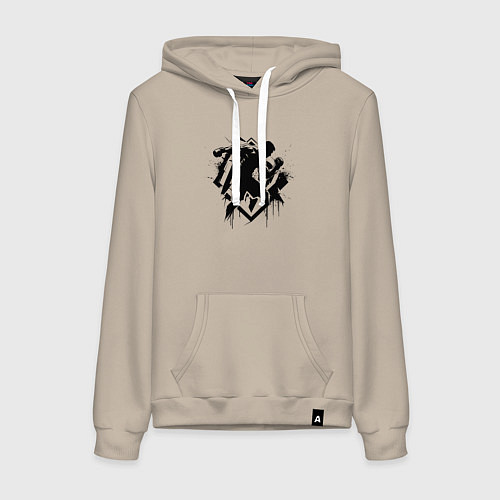 Женская толстовка-худи Миксфайт боец граффитт / Миндальный – фото 1