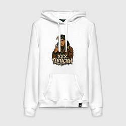 Толстовка-худи хлопковая женская XXXTentacion anime, цвет: белый