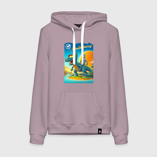 Женская толстовка-худи Бендерзавр - мем / Сиреневый – фото 1