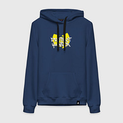 Толстовка-худи хлопковая женская Protect ya neck Wu-Tang, цвет: тёмно-синий