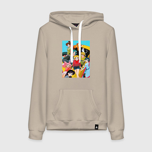 Женская толстовка-худи Sailor Moon car / Миндальный – фото 1