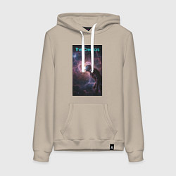 Толстовка-худи хлопковая женская The Creators - space giant, цвет: миндальный