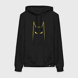 Толстовка-худи хлопковая женская Batman minimalism, цвет: черный