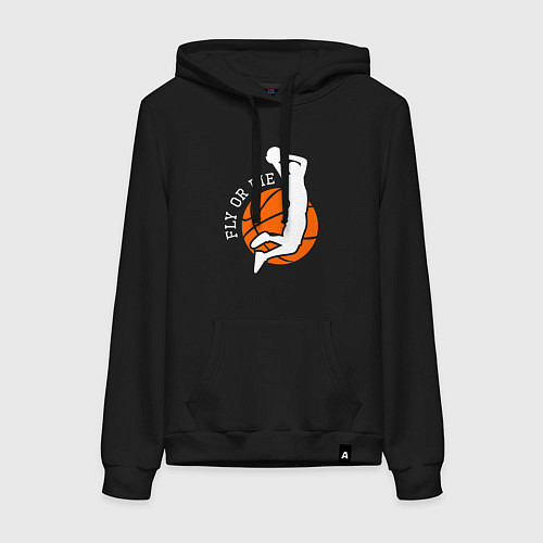 Женская толстовка-худи Лети или умри / Черный – фото 1