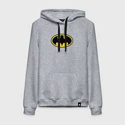 Толстовка-худи хлопковая женская Heisenberg Batman, цвет: меланж