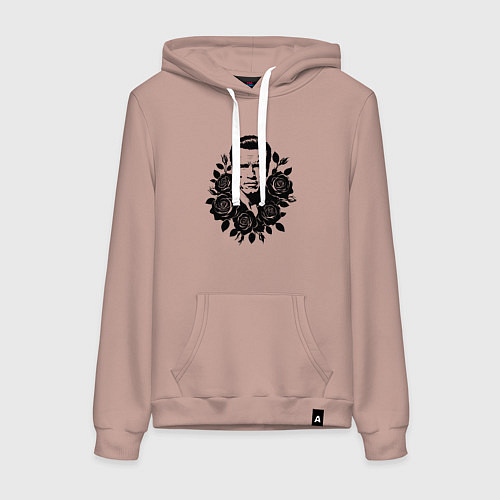 Женская толстовка-худи Арнольд Шварценеггер в цветах / Пыльно-розовый – фото 1