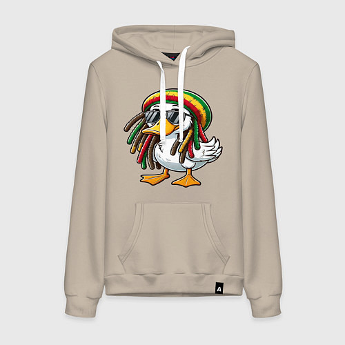 Женская толстовка-худи Раста утка / Миндальный – фото 1