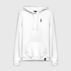 Толстовка-худи хлопковая женская Купола, цвет: белый