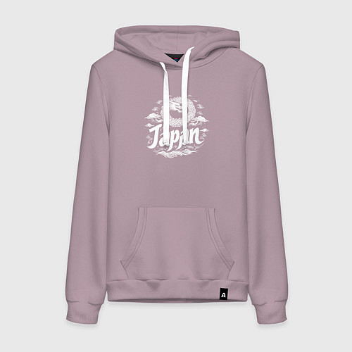 Женская толстовка-худи Японский круглый дракон / Сиреневый – фото 1