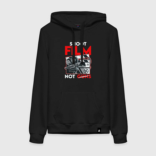 Женская толстовка-худи Снимай фильмы / Черный – фото 1