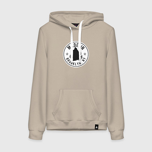 Женская толстовка-худи Сделано в Бруклине / Миндальный – фото 1