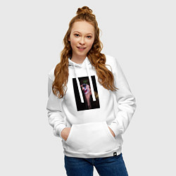 Толстовка-худи хлопковая женская Joker art, цвет: белый — фото 2
