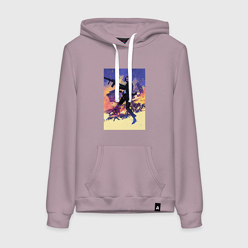 Женская толстовка-худи John Wick on fire / Сиреневый – фото 1