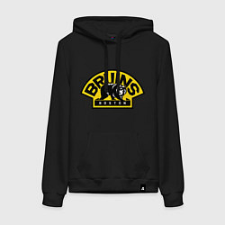 Толстовка-худи хлопковая женская HC Boston Bruins Label, цвет: черный