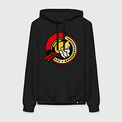 Толстовка-худи хлопковая женская HC Ottawa Senators Alternative, цвет: черный