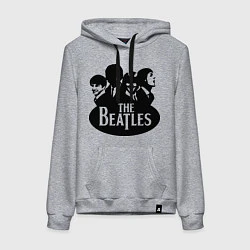 Толстовка-худи хлопковая женская The Beatles Band, цвет: меланж
