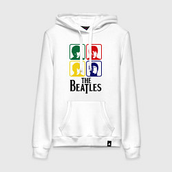 Толстовка-худи хлопковая женская The Beatles: Colors, цвет: белый