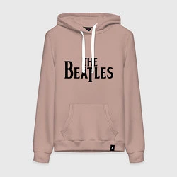 Толстовка-худи хлопковая женская The Beatles, цвет: пыльно-розовый