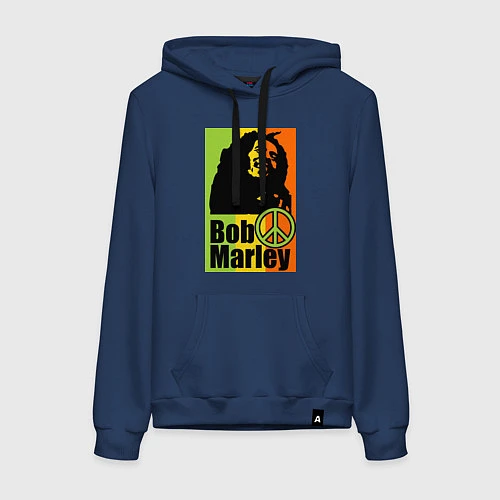 Женская толстовка-худи Bob Marley: Jamaica / Тёмно-синий – фото 1