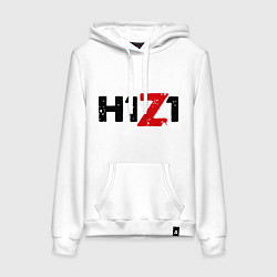 Толстовка-худи хлопковая женская H1z1, цвет: белый