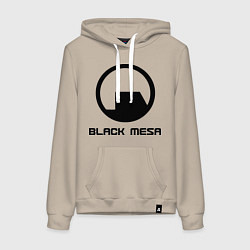 Толстовка-худи хлопковая женская Black Mesa: Logo, цвет: миндальный