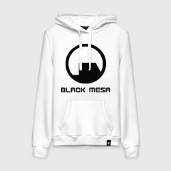 Толстовка-худи хлопковая женская Black Mesa: Logo, цвет: белый