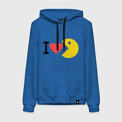 Женская толстовка-худи I love Packman