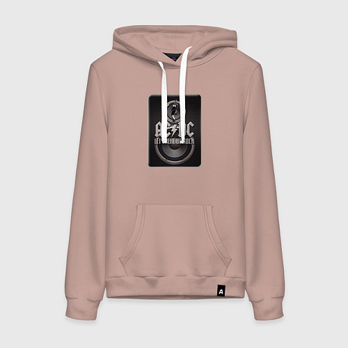 Женская толстовка-худи AC/DC: Let there be rock / Пыльно-розовый – фото 1