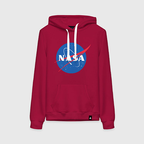 Женская толстовка-худи NASA: Logo / Маджента – фото 1