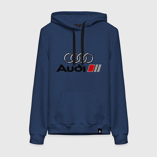 Женская толстовка-худи Audi / Тёмно-синий – фото 1