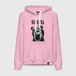 Толстовка-худи хлопковая женская Nirvana Group, цвет: светло-розовый