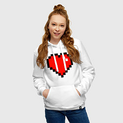 Толстовка-худи хлопковая женская Minecraft Lover, цвет: белый — фото 2