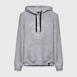 Толстовка-худи хлопковая женская KAER MORHEN WOLF SCHOOL, цвет: меланж